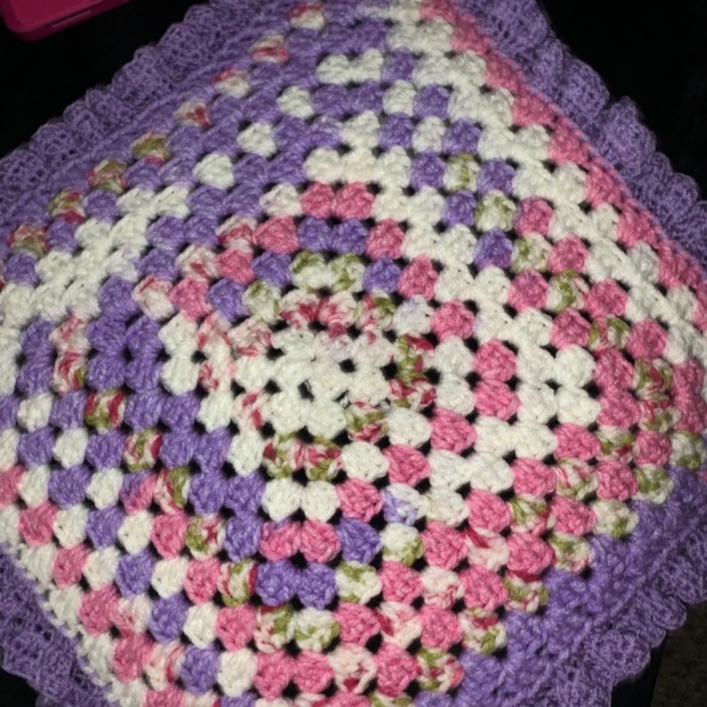 Handmade Crochet Granny Square Blanket